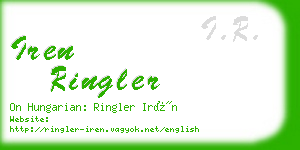 iren ringler business card